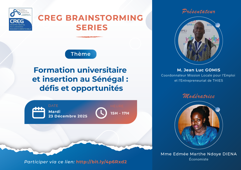 CREG Brainstorming Series (CBS) – Décembre 2025